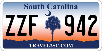SC license plate ZZF942
