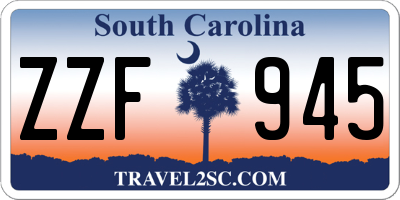 SC license plate ZZF945
