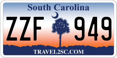 SC license plate ZZF949