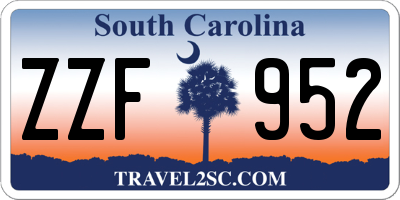SC license plate ZZF952