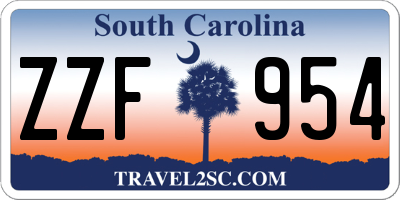 SC license plate ZZF954