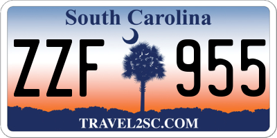 SC license plate ZZF955