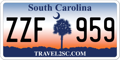SC license plate ZZF959