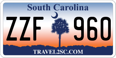 SC license plate ZZF960