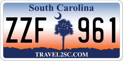 SC license plate ZZF961