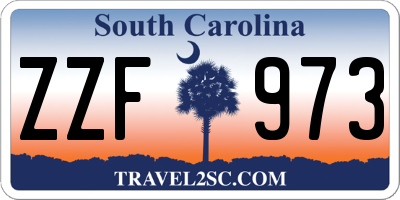 SC license plate ZZF973