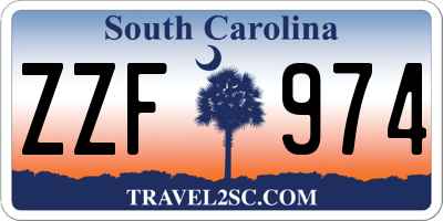 SC license plate ZZF974