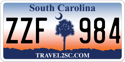 SC license plate ZZF984