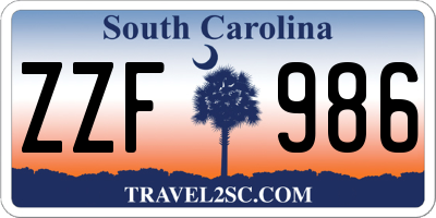 SC license plate ZZF986