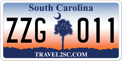 SC license plate ZZG011