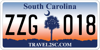 SC license plate ZZG018