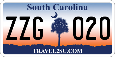 SC license plate ZZG020