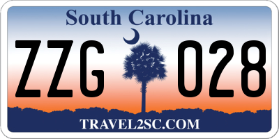 SC license plate ZZG028