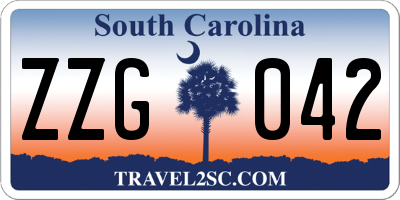 SC license plate ZZG042