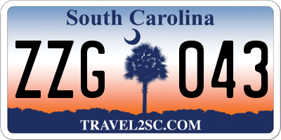 SC license plate ZZG043