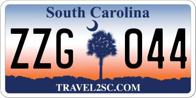 SC license plate ZZG044