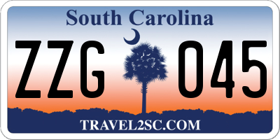 SC license plate ZZG045