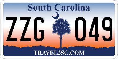 SC license plate ZZG049