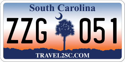 SC license plate ZZG051