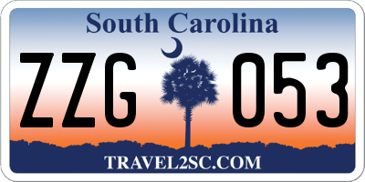 SC license plate ZZG053