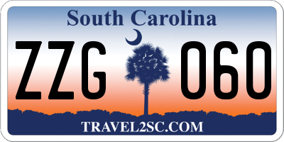 SC license plate ZZG060