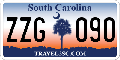 SC license plate ZZG090