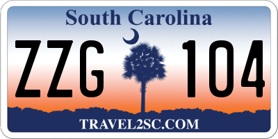 SC license plate ZZG104