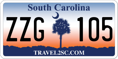 SC license plate ZZG105