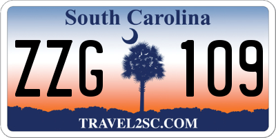 SC license plate ZZG109