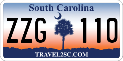 SC license plate ZZG110