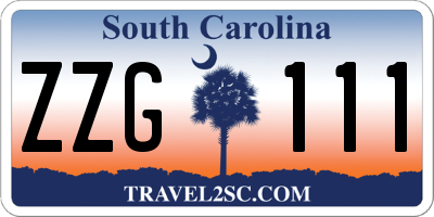 SC license plate ZZG111