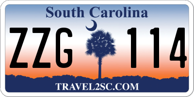 SC license plate ZZG114