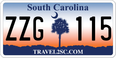 SC license plate ZZG115