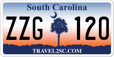 SC license plate ZZG120