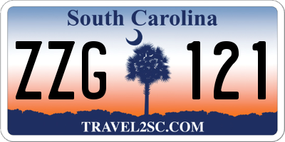 SC license plate ZZG121