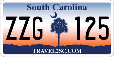 SC license plate ZZG125