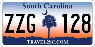 SC license plate ZZG128