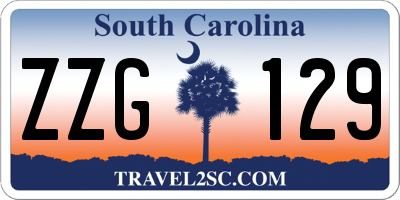 SC license plate ZZG129