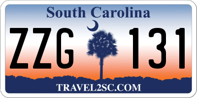 SC license plate ZZG131