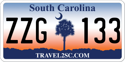 SC license plate ZZG133