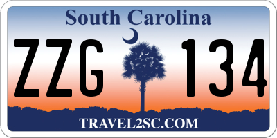 SC license plate ZZG134