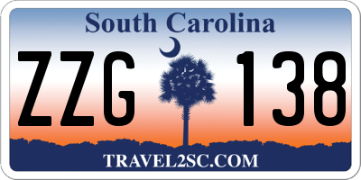 SC license plate ZZG138