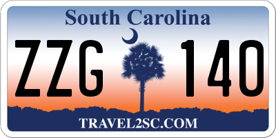 SC license plate ZZG140