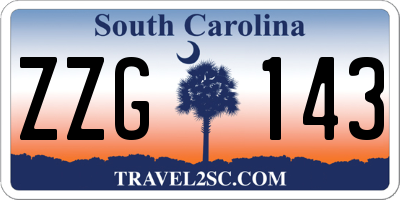 SC license plate ZZG143