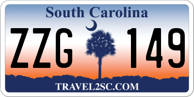 SC license plate ZZG149