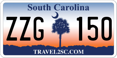 SC license plate ZZG150