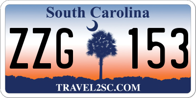 SC license plate ZZG153