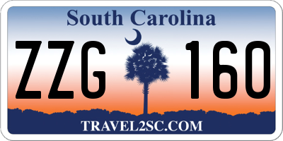 SC license plate ZZG160