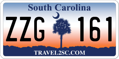 SC license plate ZZG161