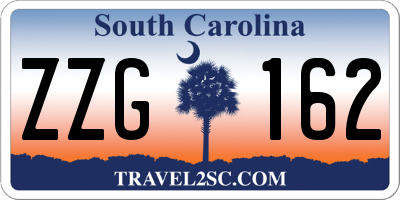 SC license plate ZZG162